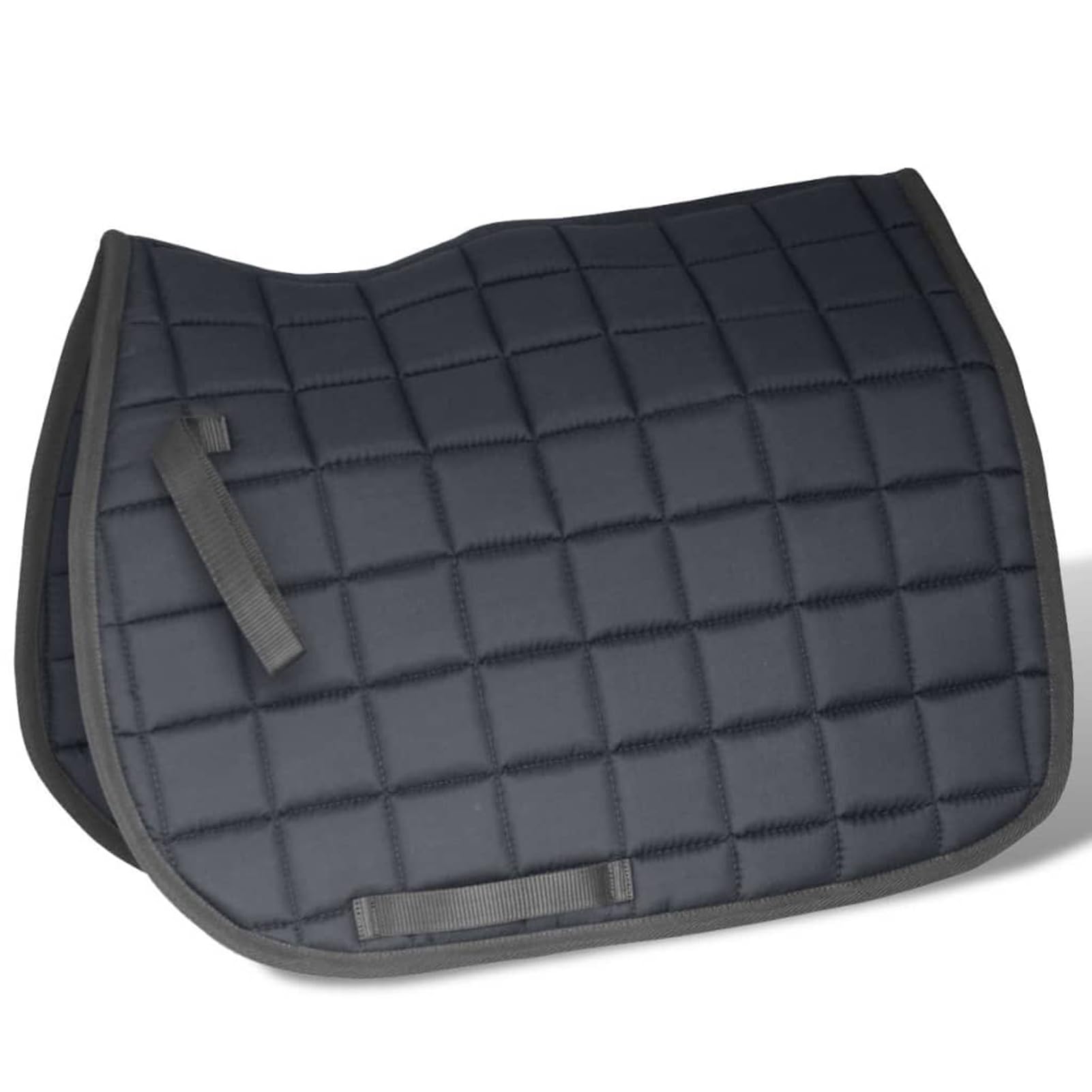 Homgoday Set de Montura de Caballo de 17.5" y Cuero Negro 12 cm, 5 en 1