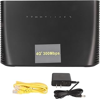 4G WiFi Router, 300Mbps LTE Gigabit Mobile Hotspot Device with SIM Card Slot, Wired CAT4 Internet Router with WAN LAN Port, Portable WiFi Hotspot for Home Hotel Office (US Plug)