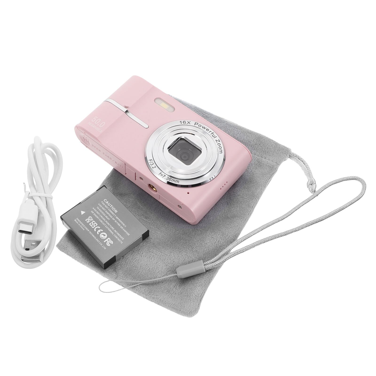 Mini Digital Camera and Adults, Compact Retro Point Shoot with 16x Zoom, Portable Travel Photography Camera in Rose Pink for Family and Party Use-image-37