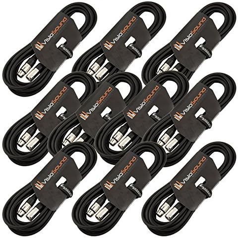 10 x 6m VisioSound Male to Female XLR Leads Cover
