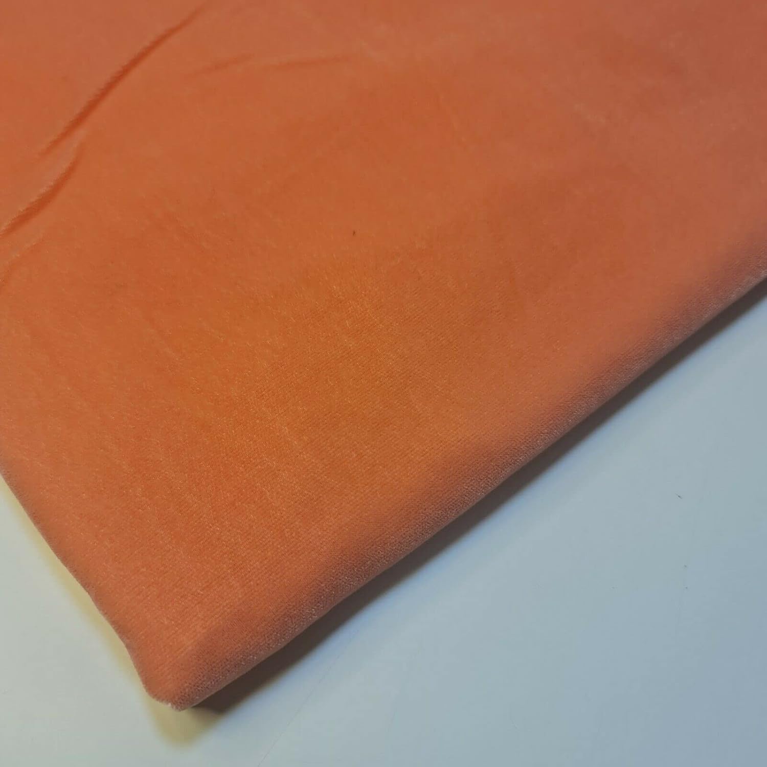 Three Crown Velvet Fabric Soft Strong Material - Home Decor, Curtains, Upholstery, Dress - 112cm Wide (Salmon, 2 Meter) - Image 4