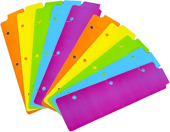 Snapin Plastic Bookmark Dividers, 3Ring Binder Plastic