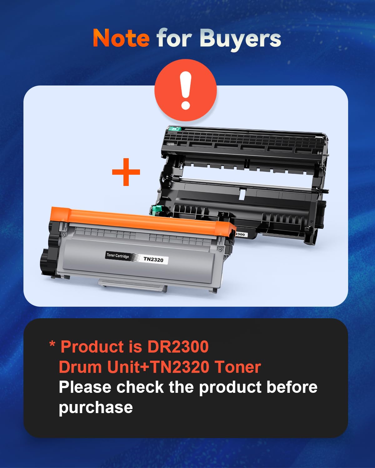 TN2320 Toner + DR2300 Tamburo compatibile con Brother TN2310 Toner DR-2300 Tamburo per Brother MFC-L2700DW MFC-L2700DN MFC-L2720DW MFC-L2740DW HL-L2340DW HL-L2300D HL-L2360DN DCP-L2520DW DCP-L2500D
