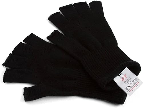 Miniatura 5 de Gravity Threads Guantes de invierno unisex de punto elástico sin dedos para hombres y mujeres