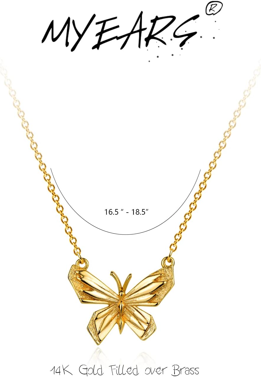 MYEARS Women Necklace Gold Pendant 14K Simple Dainty Chain Everyday Trendy Jewelry - Image 4