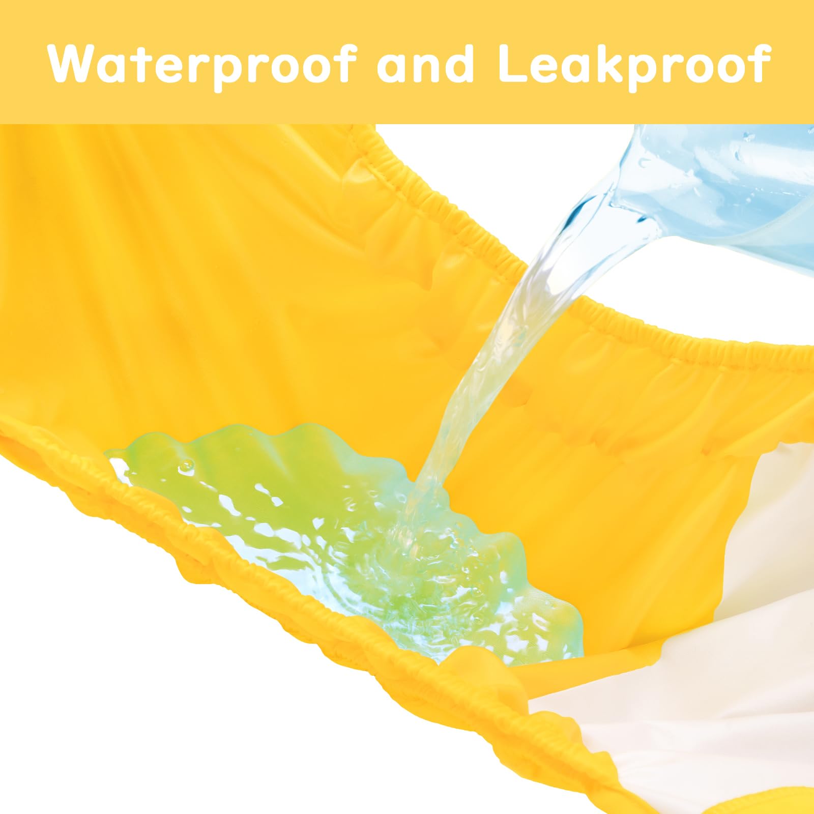 LittleForBig Waschbarer Verstellbarer Wiederverwendbarer Wasserdichter Primärer Komfort Stoffwindel Überhose Bezug für Erwachsene Einheitsgröße Gelb