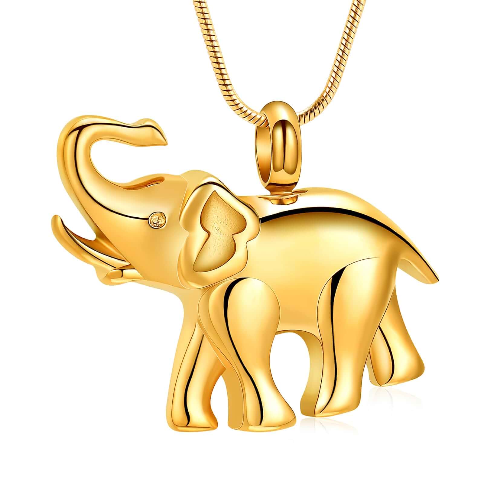 Hearbeingt Elephant Urn Necklaces for Ashes Memorial Cremation Jewelry Stainless Steel Memorial Necklace for Women Men Ash Holder for Human Pet Keepsake Ashes Jewelry Funeral Gift with Fill Tool