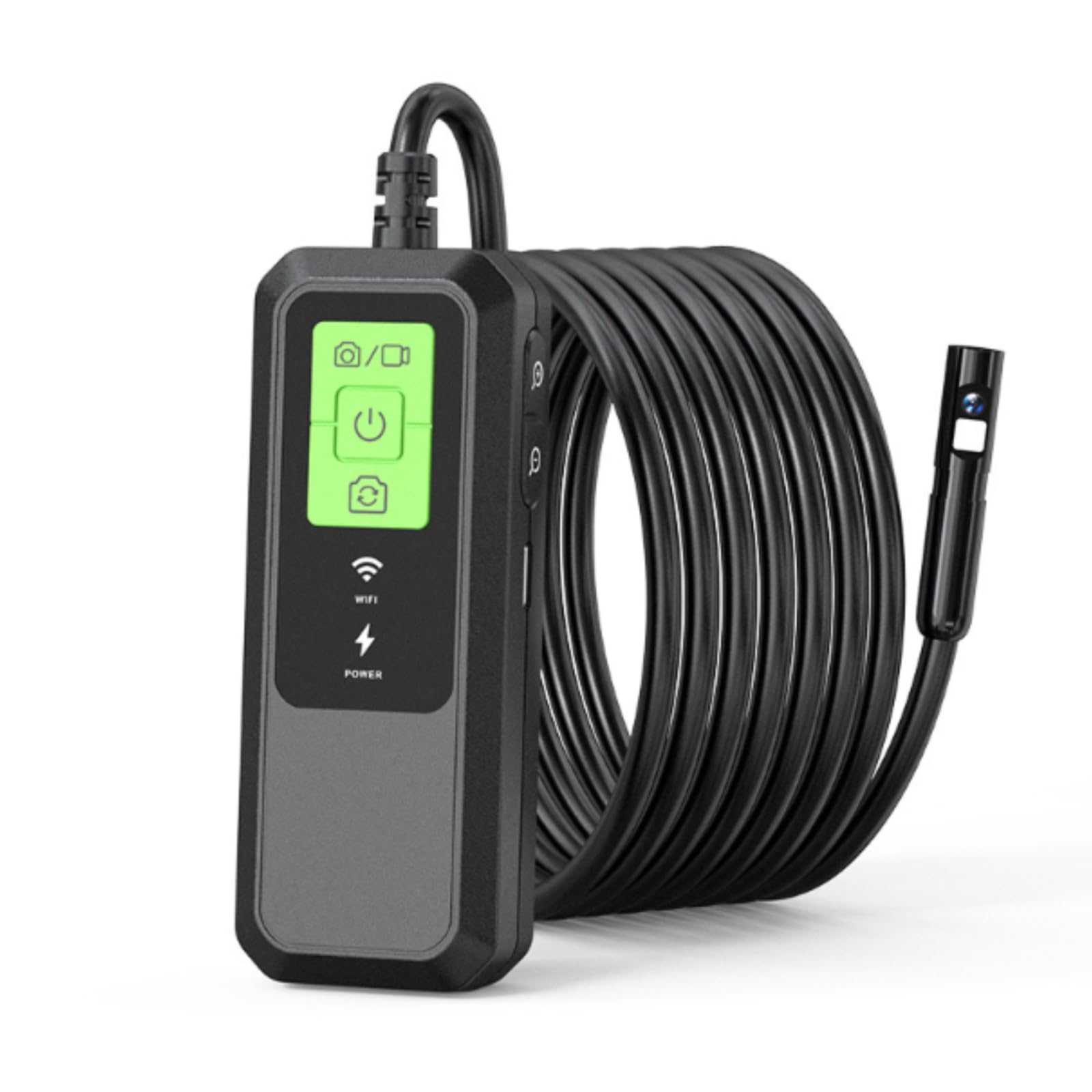 Endoscopio per Smartphone con Luce, wifi Telecamera Endoscopica IP67 Impermeabile Telecamera Ispezione tubi, Industriale Endoscopio Boroscopio Snake per And roid e i O S, 850mAh, 1M