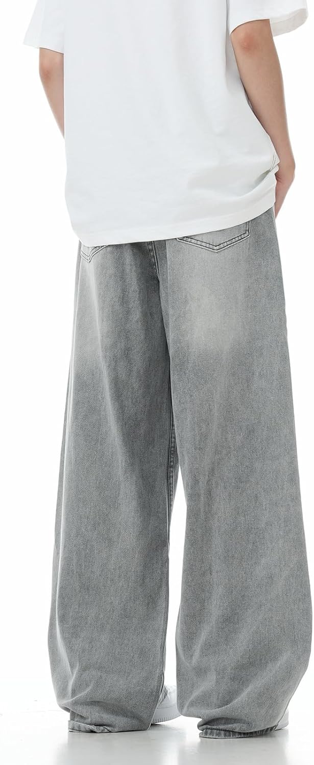 Unisex Y2K Baggy Jeans Hip Hop Skater Jeans Vintage Dance Skateboard Pants Loose Fit Denim Jeans - Image 5