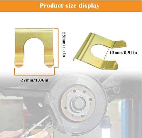 Miniatura 2 de 15 clips de línea de freno, retenedor de línea de freno en forma de U, soporte de manguera de freno de cable de freno de estacionamiento, clip de