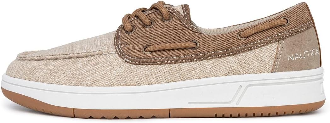 Nautica Men's Casual Boat Shoes, Moc-Toe Loafers with Cushioned Insole, Deck Fashion Sneaker