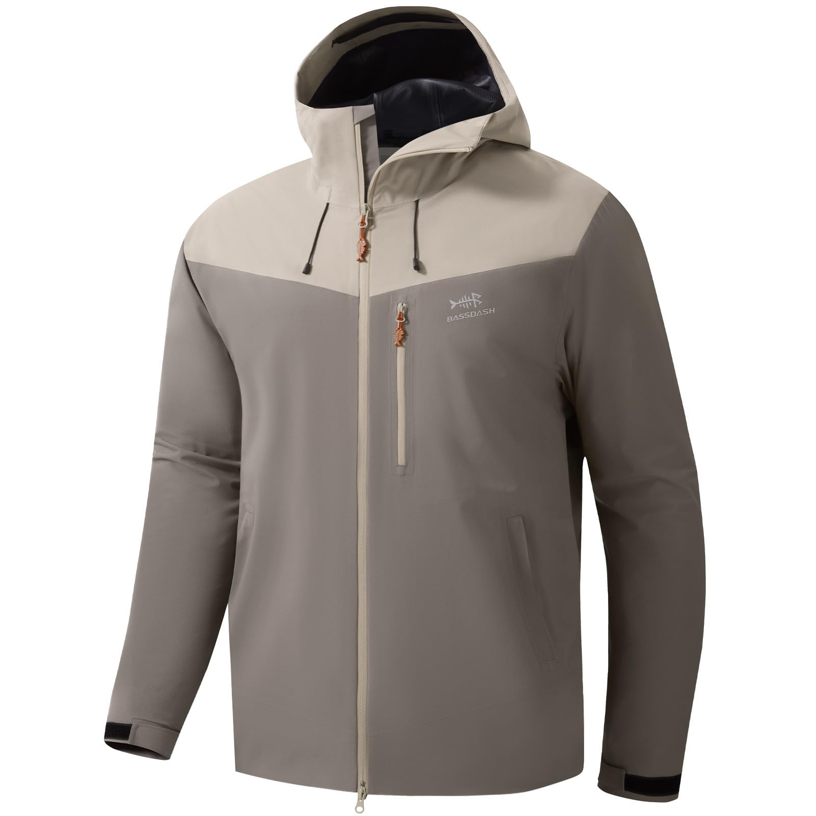 BASSDASH VORTEXIS - Chaqueta impermeable para hombre, transpirable, ultraligera, antidesgarros, plegable, para pesca, caza, senderismo
