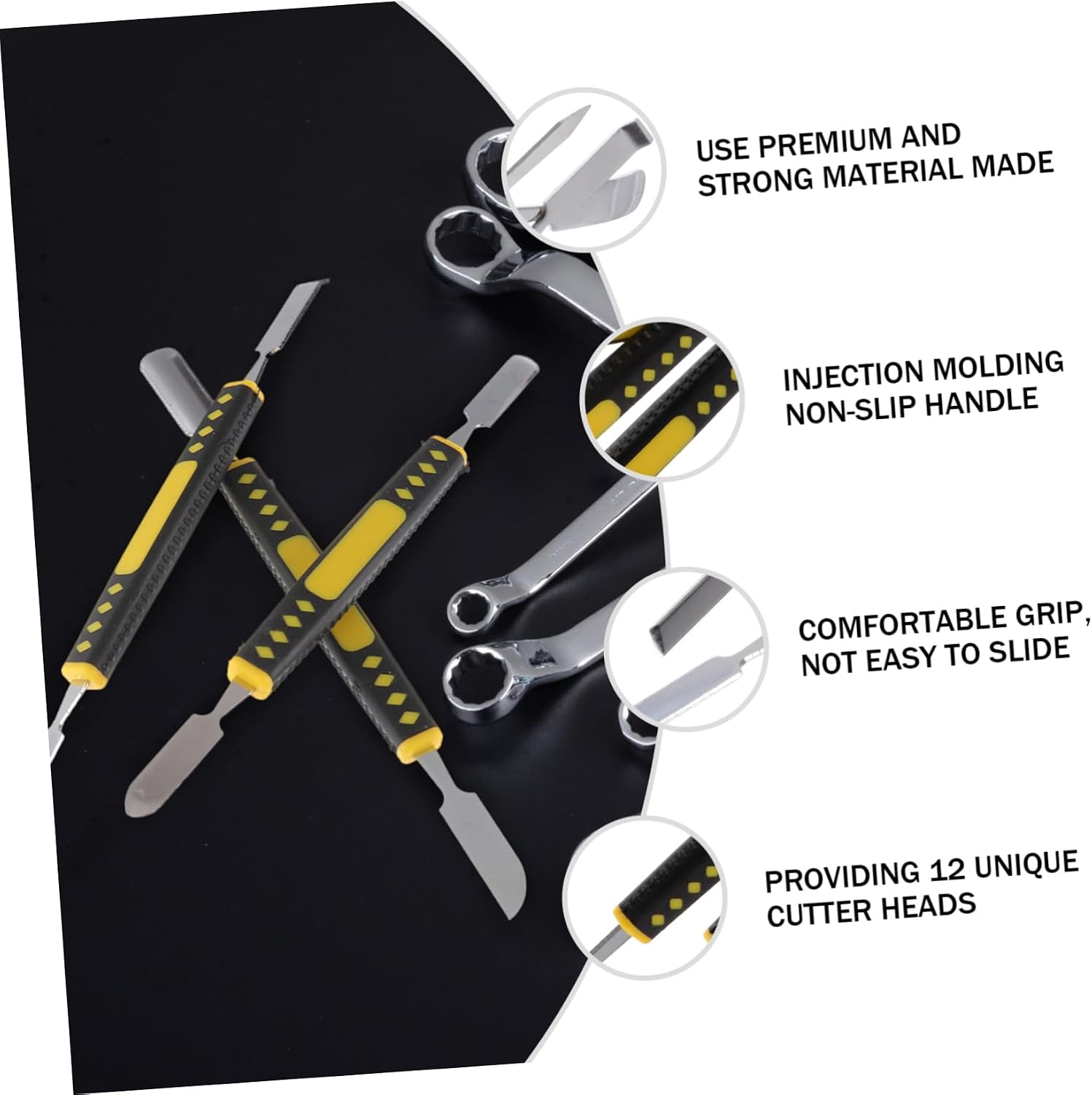 Generic 18pcs Injection-Molded Metal Tool for Phone Shell Disassembly Prying and Dismantling Tools Non- Handle for Mobile Devices Tablets and Laptops