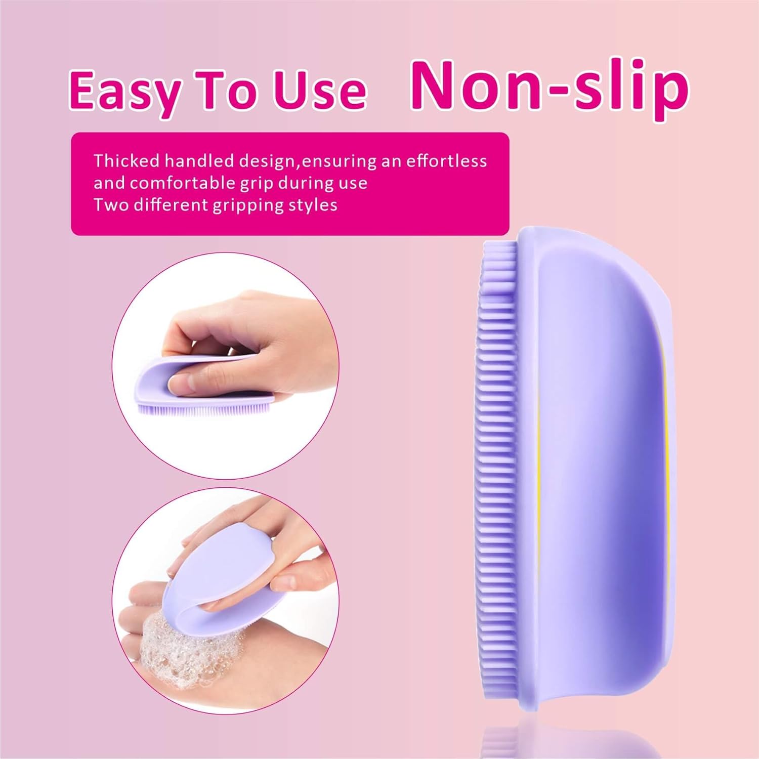 Silicone Face Scrubber,Face Scrubber,2pcs Facial Cleansing Brush,Facial Washing Brush for Deep Clean Pore Cleansing Blackhead Remover Scrubbing Brushes for All Kinds of Skins (Green+Pink) - Image 4