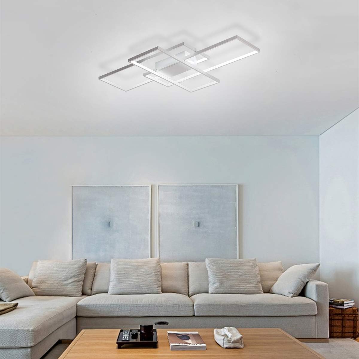 Up To 40% OFF Jaycomey Ceiling Light Dimmable LED Chandelier with Remote Control,Modern 50W 3-Layer Square Ceiling Lamp Acrylic Flush Mount Ceiling Lights Fixtures for Bedroom Dining Living Room Kitchen(White) 🛒 Crazy Deals Jaycomey Ceiling Light Dimmable LED Chandelier with Remote Control,Modern 50W 3-Layer Square Ceiling Lamp Acrylic Flush Mount Ceiling Lights Fixtures for Bedroom Dining Living Room Kitchen(White)