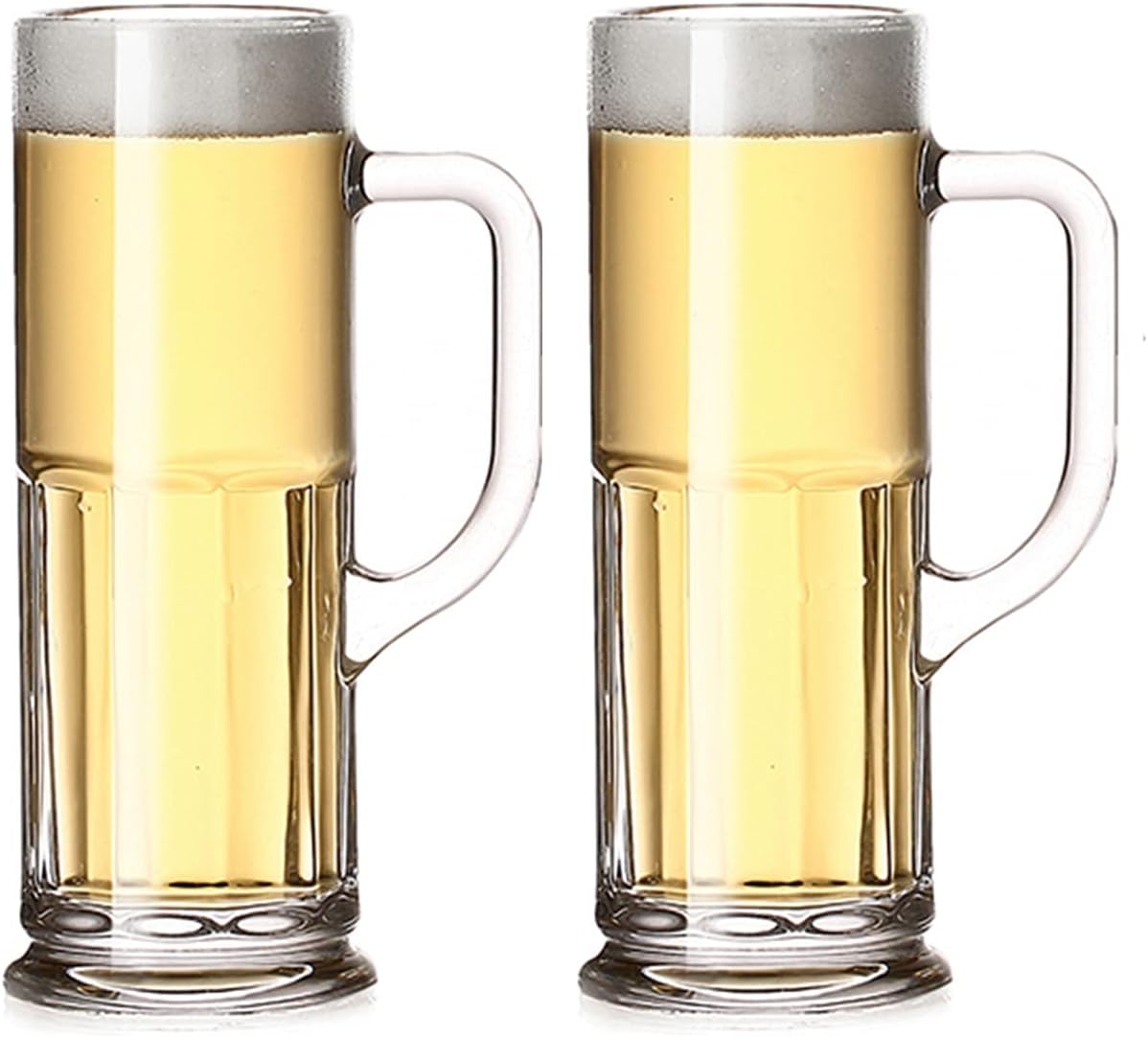Beer Cup Classic Beer Glasses Thick Bottoms and Handles Beer Mugs for Family Dining Bars Party Entertainment 21 Oz Set of 2 Beer Stein