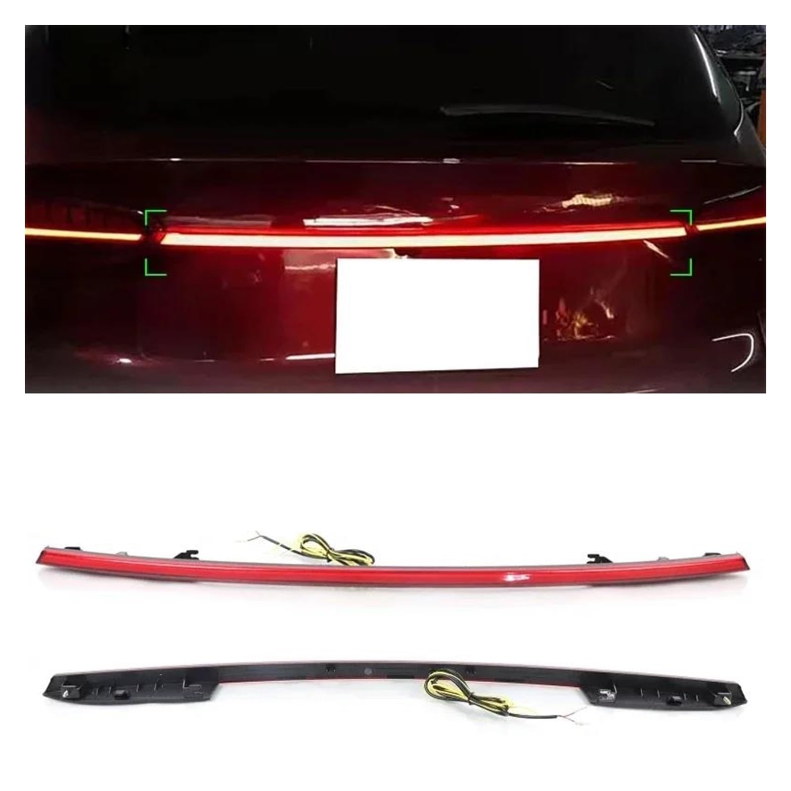 Feu Stop Arrière 1 Pièce Ensemble Feux Pare-Chocs Arrière Voiture Coque Rouge Phare Arrière