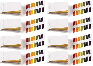 UKCOCO 8 Conjuntos de Papel de Teste Ph 1-14 Papel de Teste Extenso Tiras de Teste de Ph Universal Tiras de Teste de Nível Alcalino Ãcido Papel para Aquários Tanque de Peixes Ãgua Solo