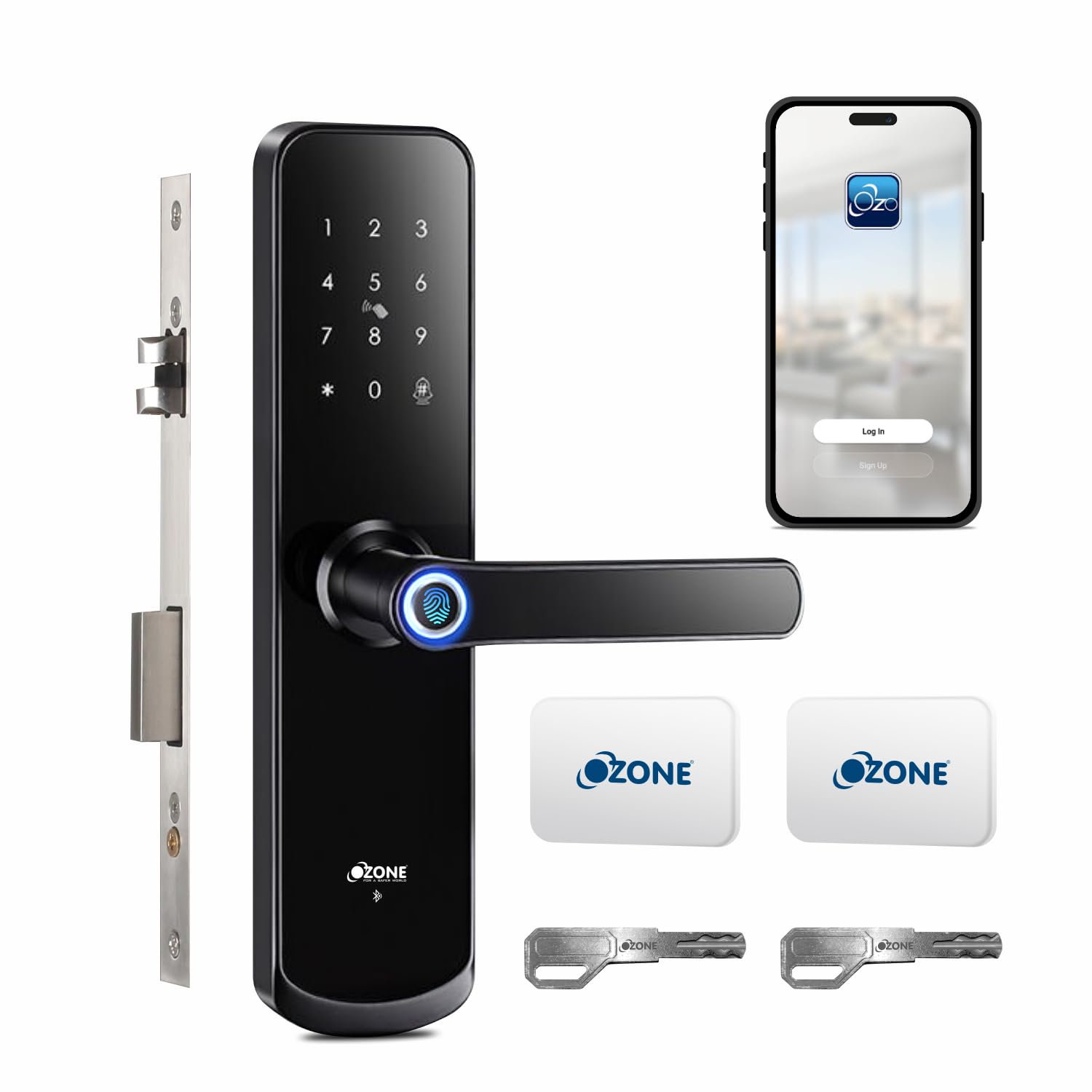 Sponsored Ad - Smart Wi-Fi Door Lock, 5 Way Access: App Unlocked, Fingerprint, RFID, Emergency Key, 35-80mm Door Thickness
