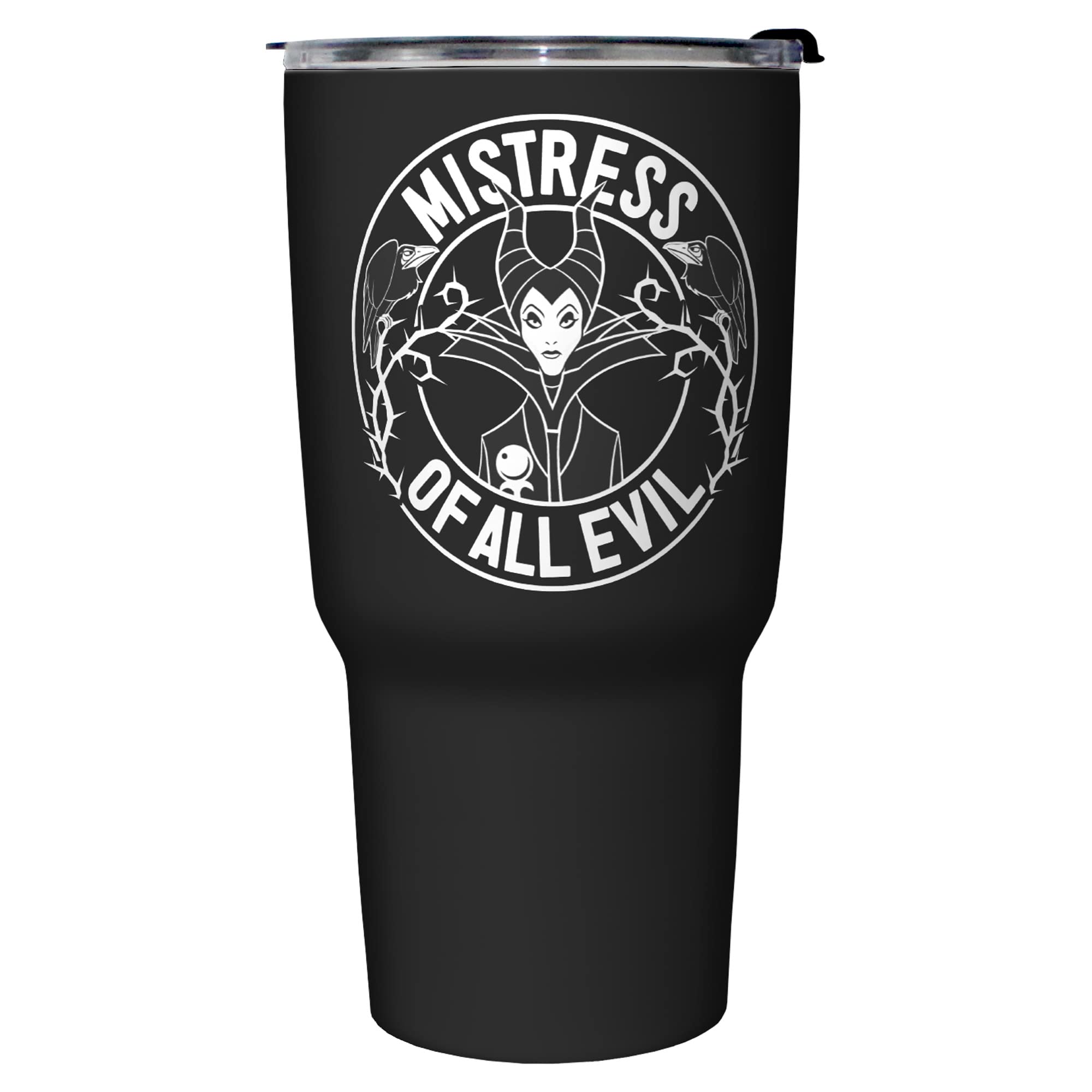 Disney Mistress of Evil Stamp 27 oz Stainless Steel Insulated Travel Mug, 27 Ounce, Multicolored