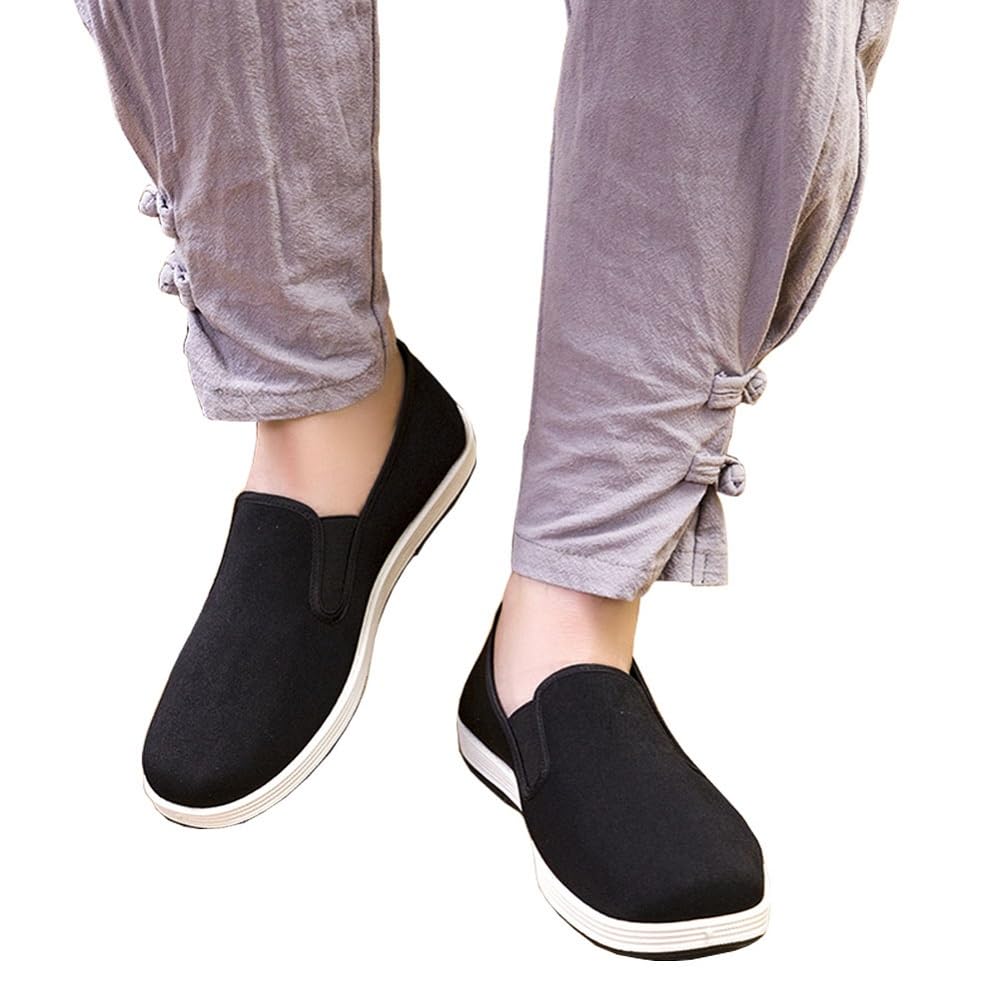 Zapatos de Kung Fu Mocasines sin Cordones para Artes Marciales y Zapatos de conducción con Suela de Goma
