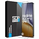 SupCares Tempered Glass for Realme 14T (6.67 Inch) With Installation Kit | 9H Edge to Edge Screen Protector | Black gallery image
