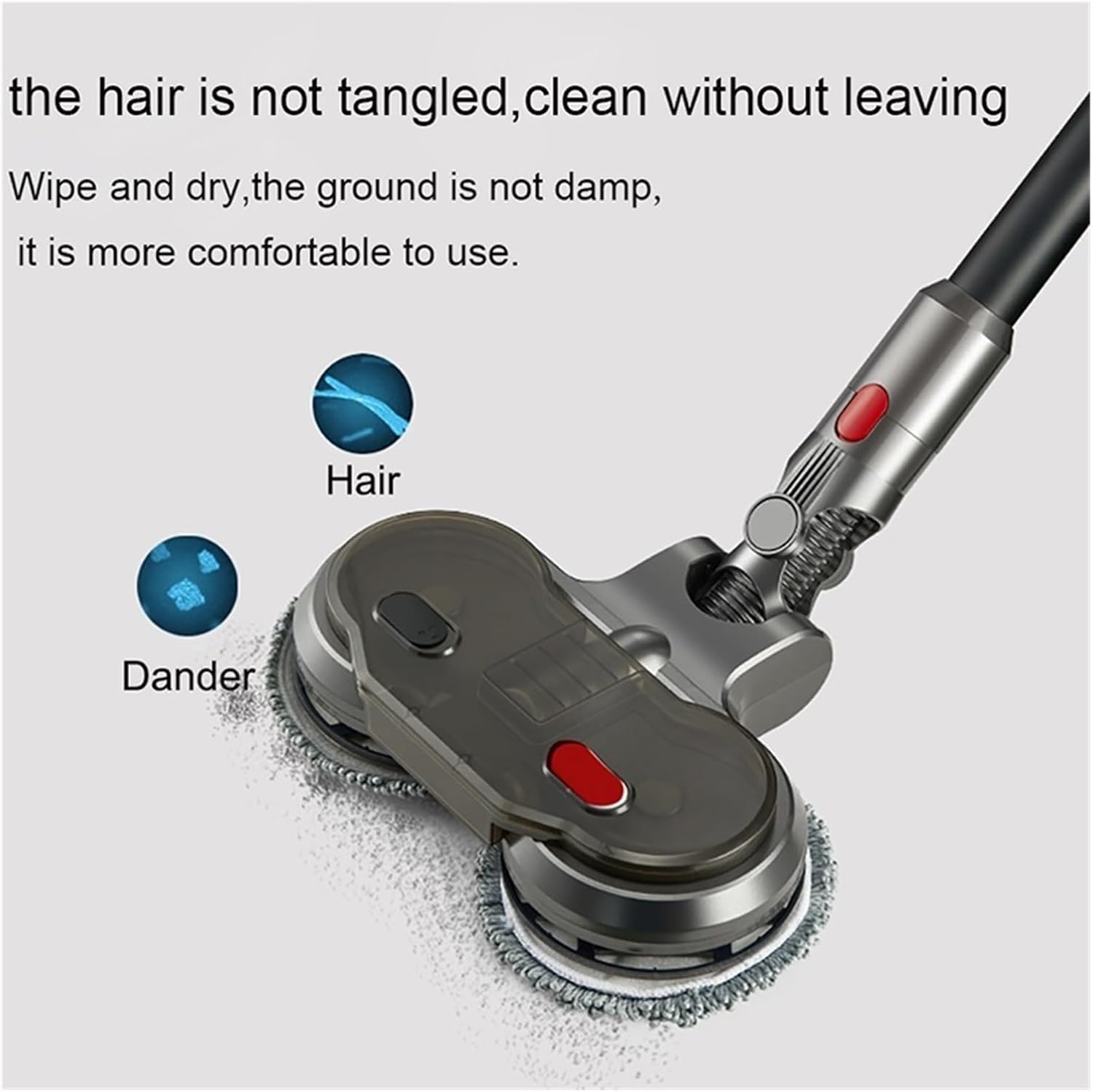 Electric Wet Dry Mop Head Brush Head Compatible with Dyson V8 V7 V10 V11 Vacuum Cleaner Replaceable Parts with Water Tank Accessories (Color : 12pcs mop Cloths)