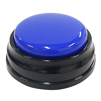 Belity Small Size Easy Carry Voice Recording Sound Button for Kids Interactive Toy Answering Buttons Blue