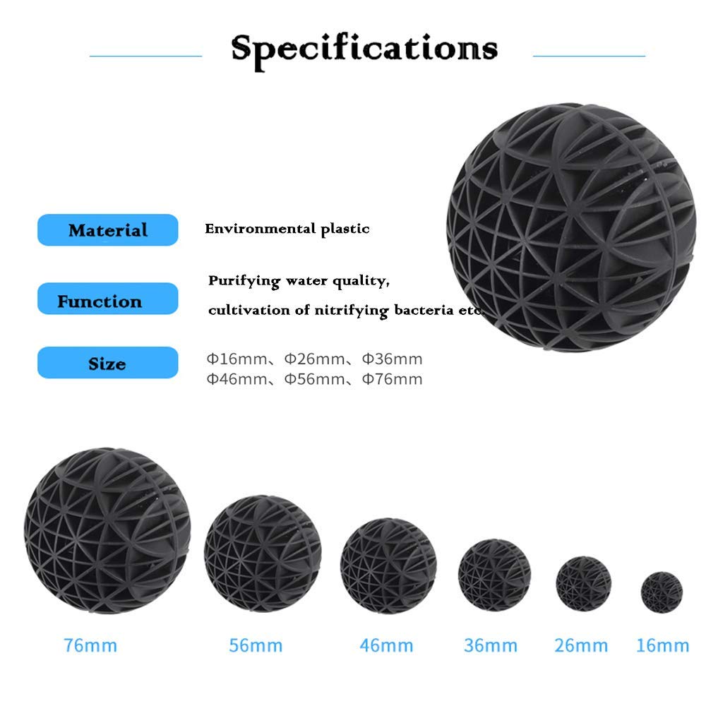 Amazon | Skingwa 水族館 バイオ ボール 水族館 フィルタ メディア