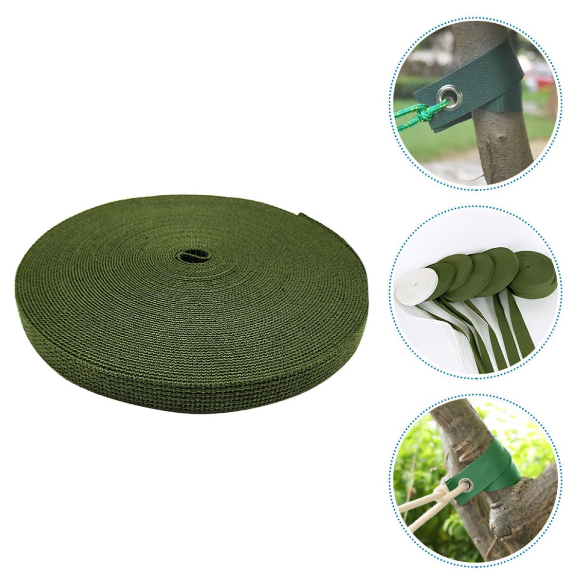 Homoyoyo Baumstützgurt aus Robustem Canvas 3cm Breit 2mm 20m lang Pflanzenstützband zur Befestigung und Unterstützung von Bäumen und Sträuchern im Garten