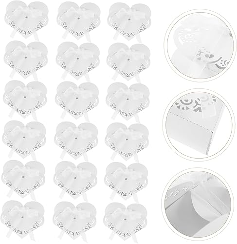 Miniatura 2 de BESTonZON 50 cajas huecas de cartón para regalo de novia, cajas de regalo para boda, regalos de chocolate, cajas de dulces de boda, cajas de fiesta,