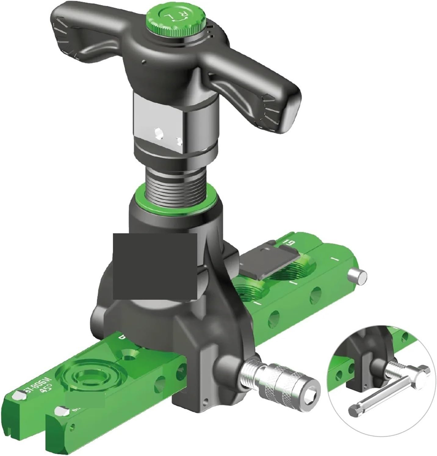 ラチェット偏心円錐フレアリングツール、ST-R806A銅管フレアセット銅管フレアリングツール