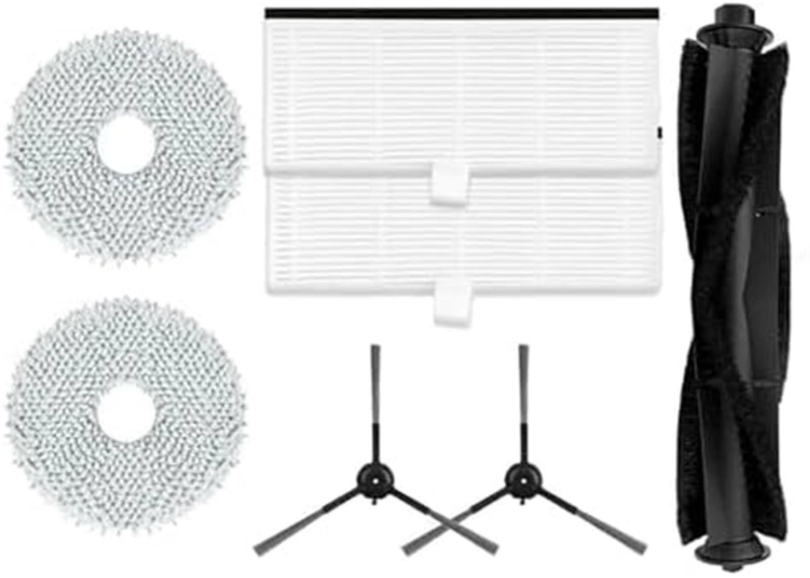 XUBOR Robot Vacuum Mopping Pad Assembly 7Pc Compatible, for Proscenic M9 Robot Vacuum Cleaner Replacement Spare Parts Main Side Brush Filter Mop Cloth Dust Bag