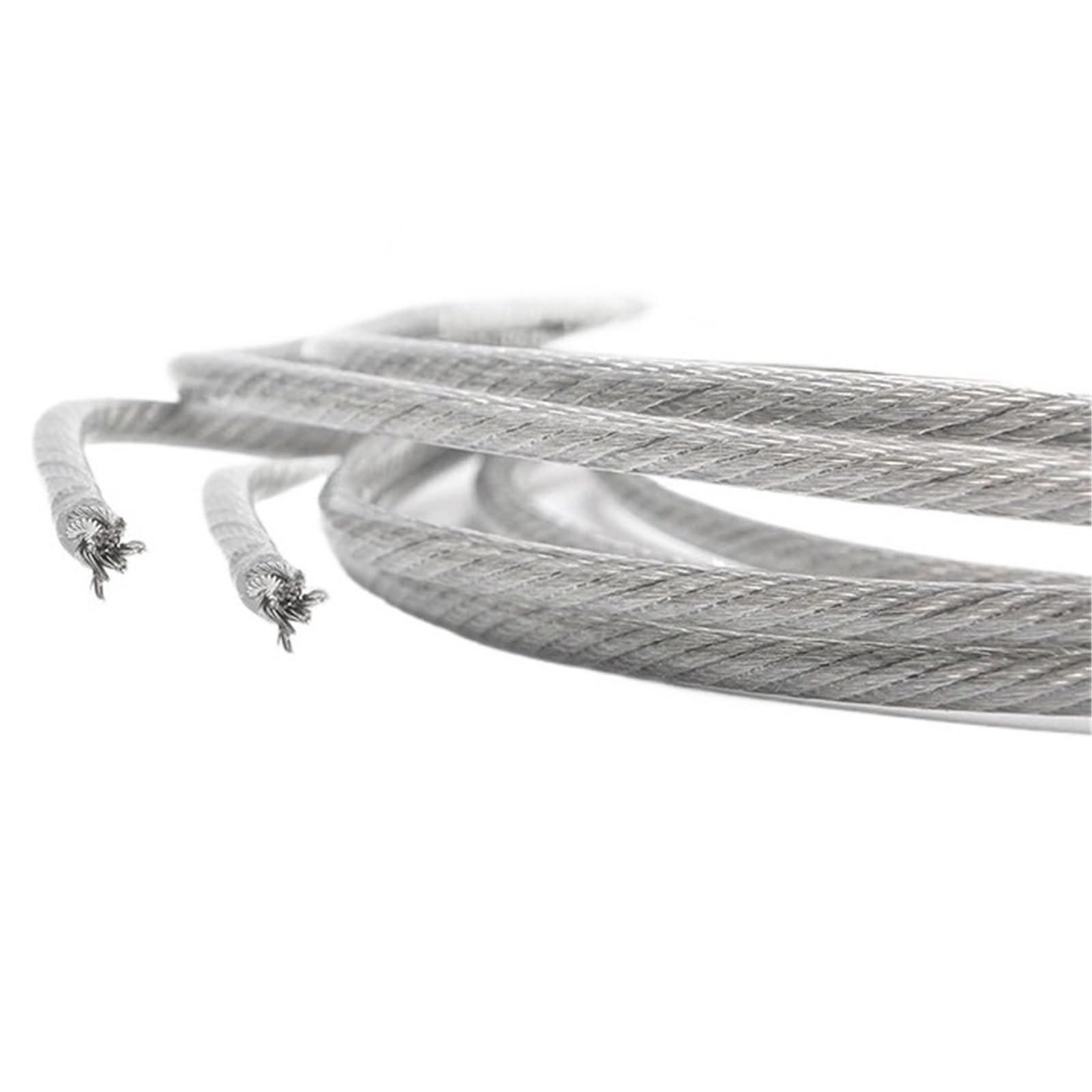 50,0 m 304PVC kunststoffbeschichtetes Drahtseil 7 * 7 Struktur Edelstahldrahtseil Beschichtetes Gummiseil Balkon-Wäscheleine