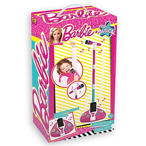 Microfone Fabuloso com Cão MP3 Player Barbie Rosa