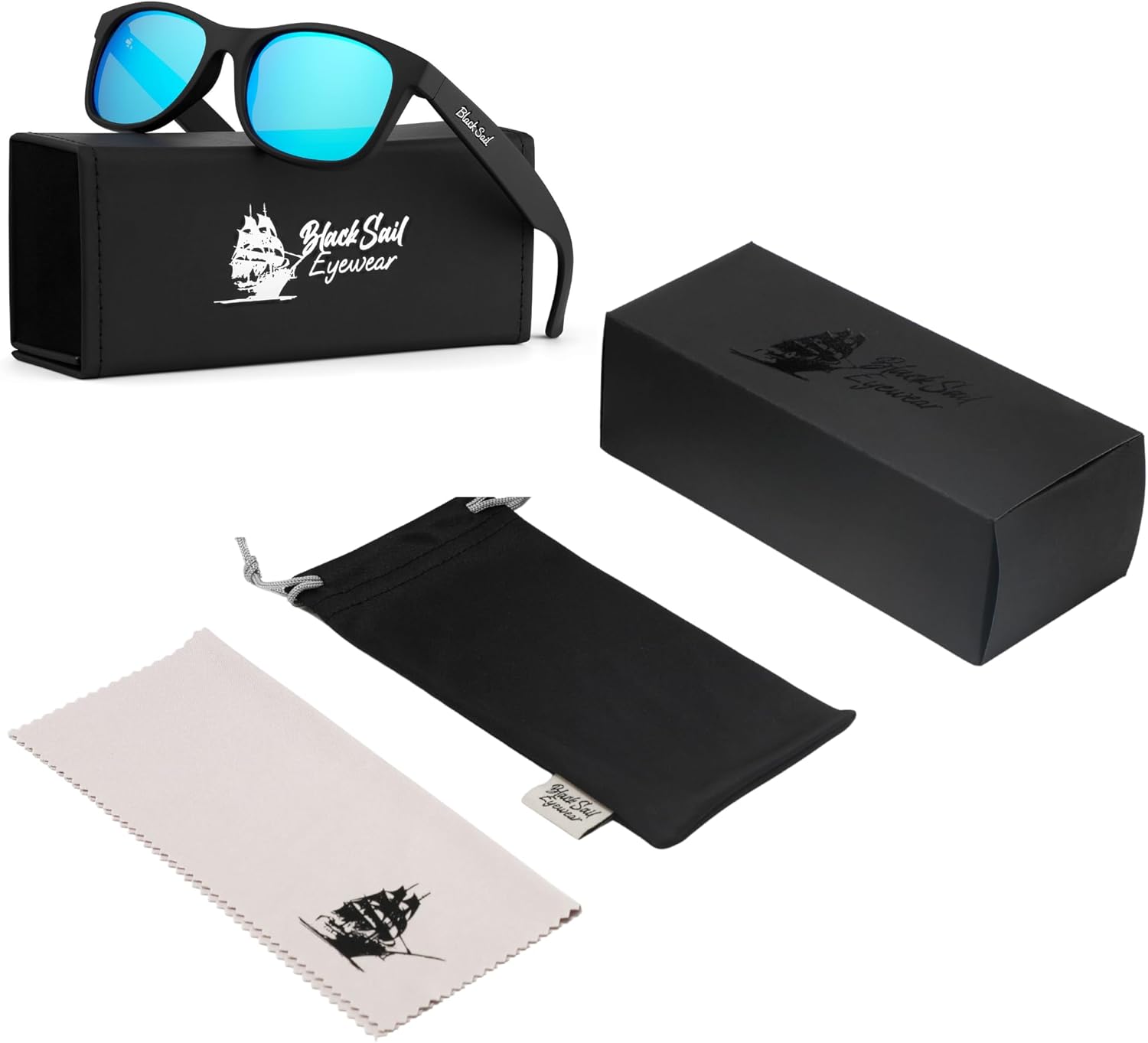 Black Sail Jib Polarized Sunglasses – Lightweight Low-Profile Frame, UV400, 7-Layer Lenses for Everyday Adventure - Image 3