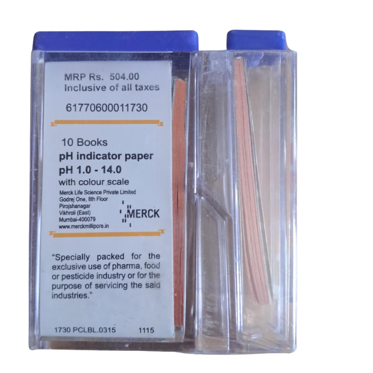 MERCK pH Indicator Paper pH 1.0 to 14.0 PH Indicator Papers Full Range 10 book (200 Strips) Pack of 1 (B0CSWKK76V) Amazon Price History, Amazon Price Tracker