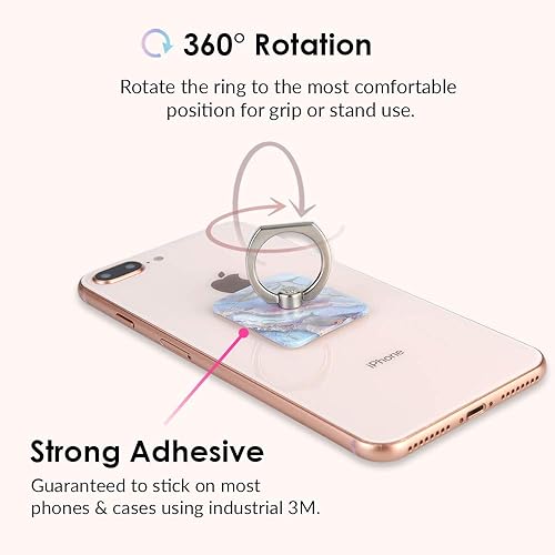 Miniatura 3 de Soporte de anillo Velvet Caviar para teléfono celular, anillo de dedo y soporte, mejora el agarre del teléfono, compatible con iPhone, Galaxy y la