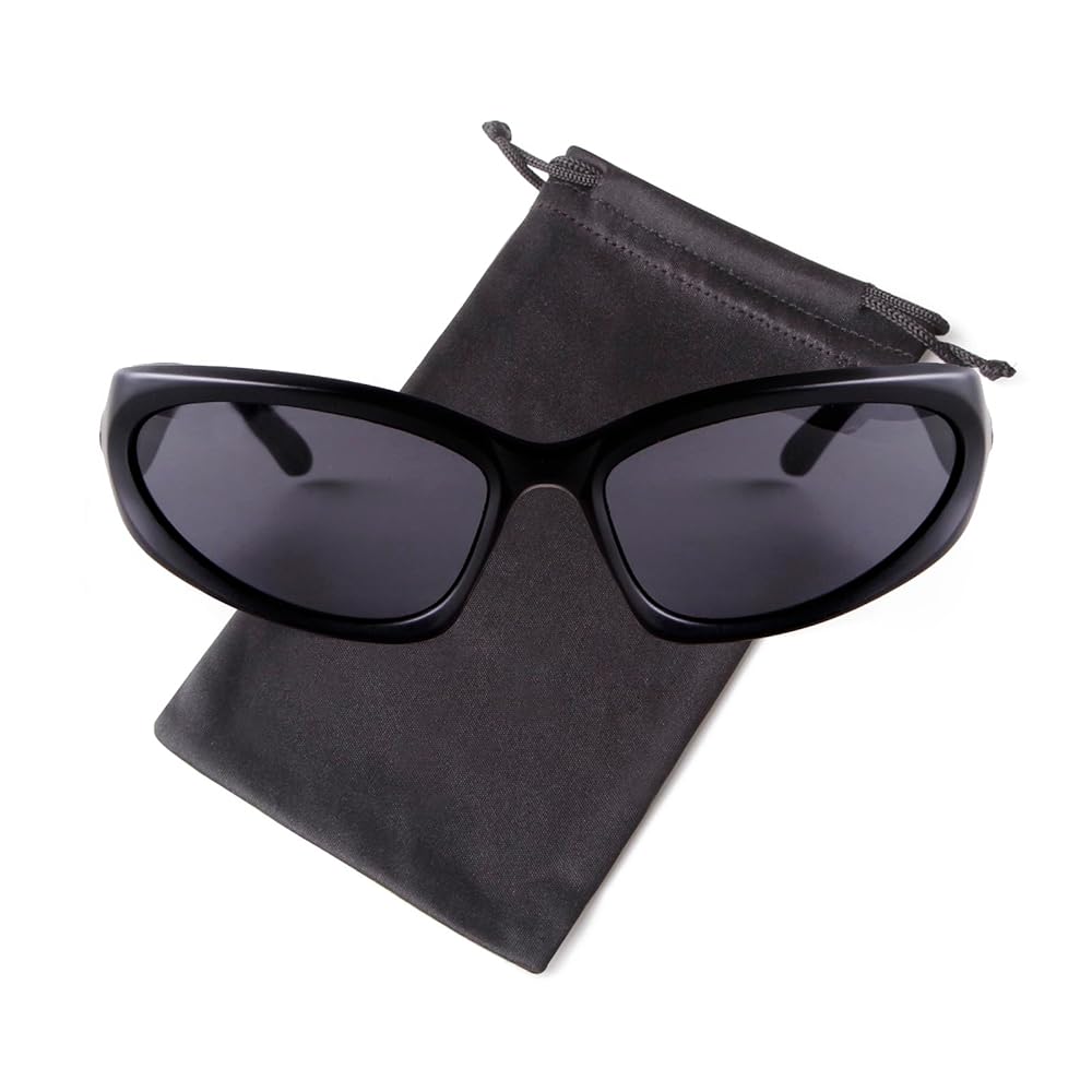 小物 RALPH LAUREN Oval Sunglasses Y2K Black Vintage Deadstock Polo Sport RLX Ralph Lauren Sunglasses