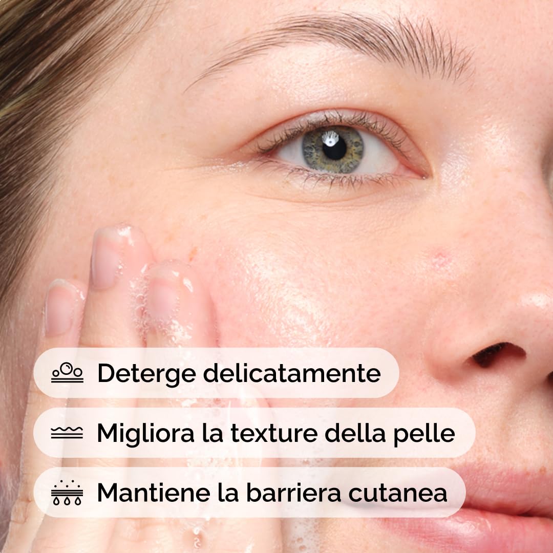 The Ordinary Glucoside Foaming Cleanser, Detergente viso schiumogeno glucosidi, Delicato per tutti i tipi di pelle, anche delicata, 150ml