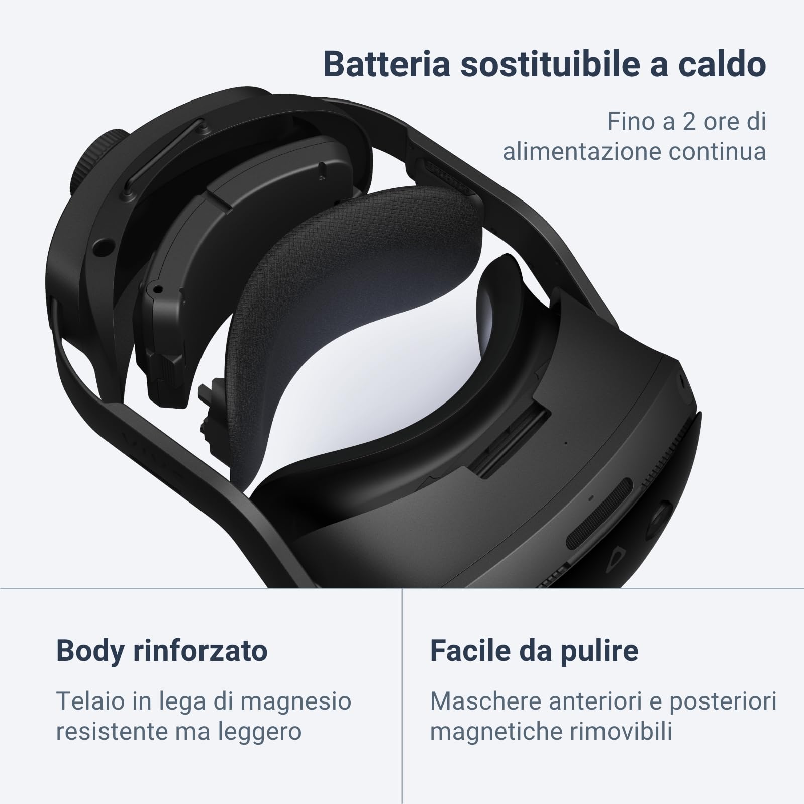 HTC Vive Focus Vision Pacchetto: realtà mista e visore VR per PC, controller, Edizione consumer, kit di streaming cablato Vive, Compatibile con la modalità DisplayPort