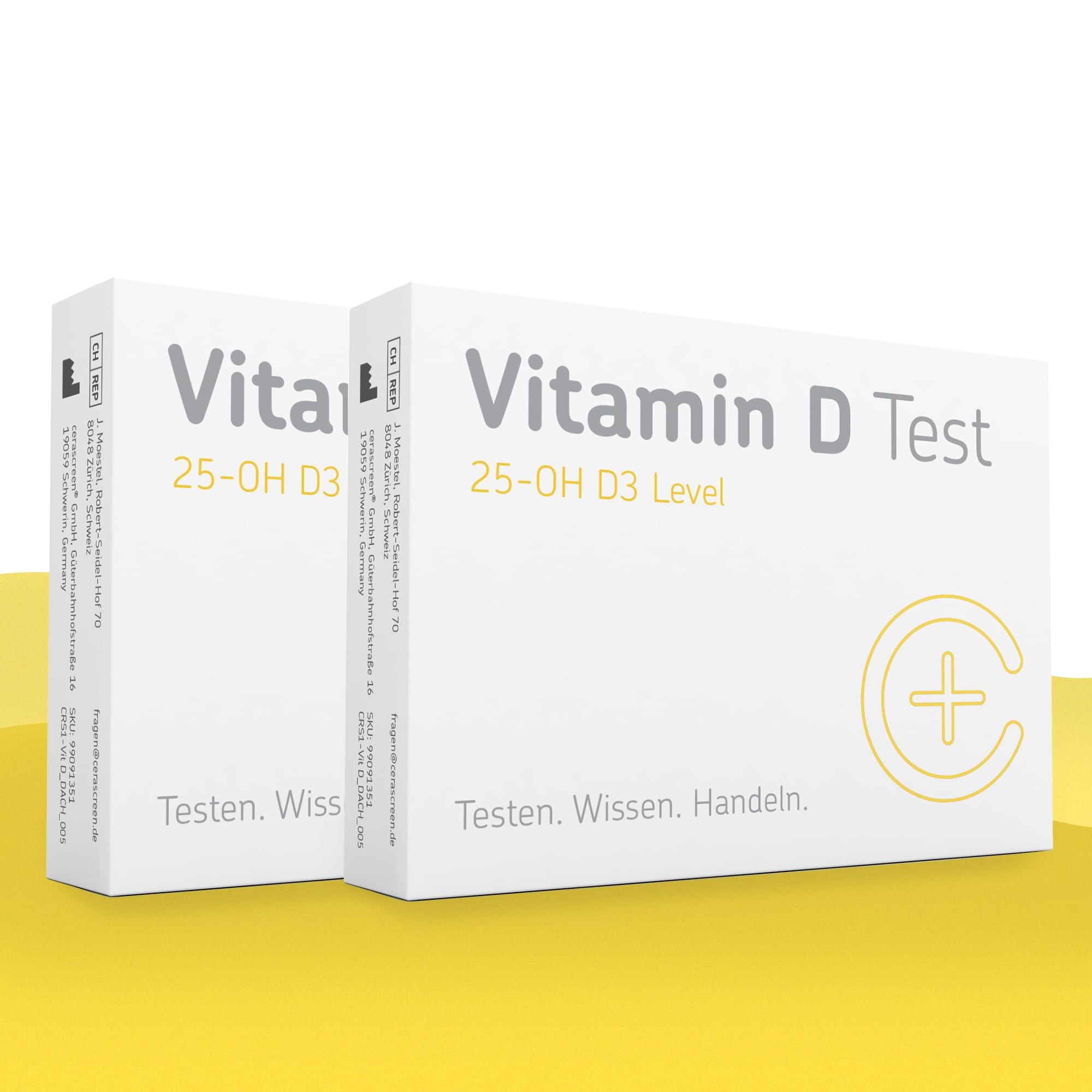 Vitamin D Test - Doppelpackung von CERASCREEN | Vitamin-D-Spiegel zu Hause messen und Mangel erkennen - Spare jetzt im Kombi- Paket | Professionelle Laboranalyse mit konkreten Handlungsinformationen