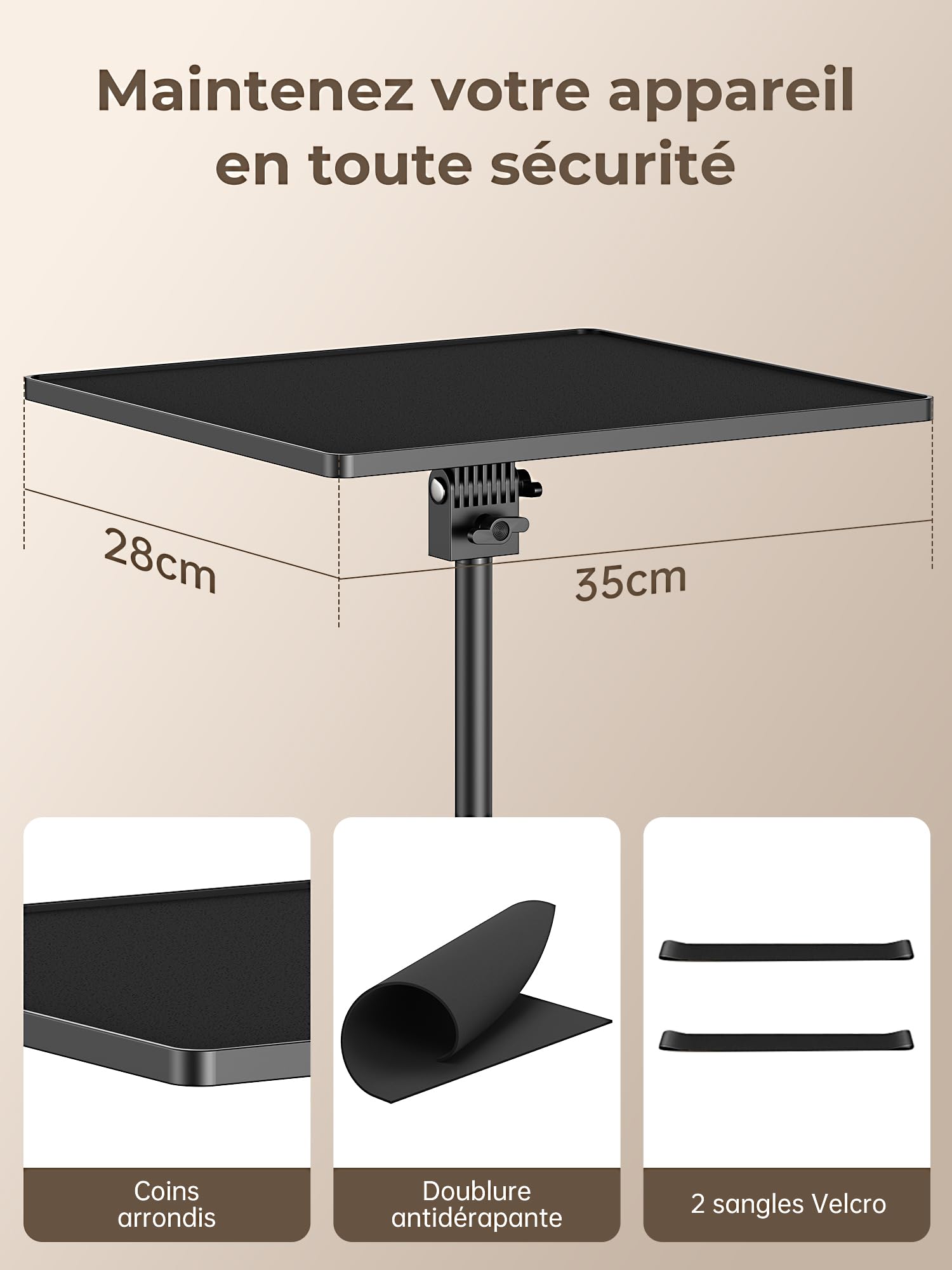 Support de Projecteur sur Pied Hauteur Réglable 7kg - Sol pour Projecteurs/Appareils Photo