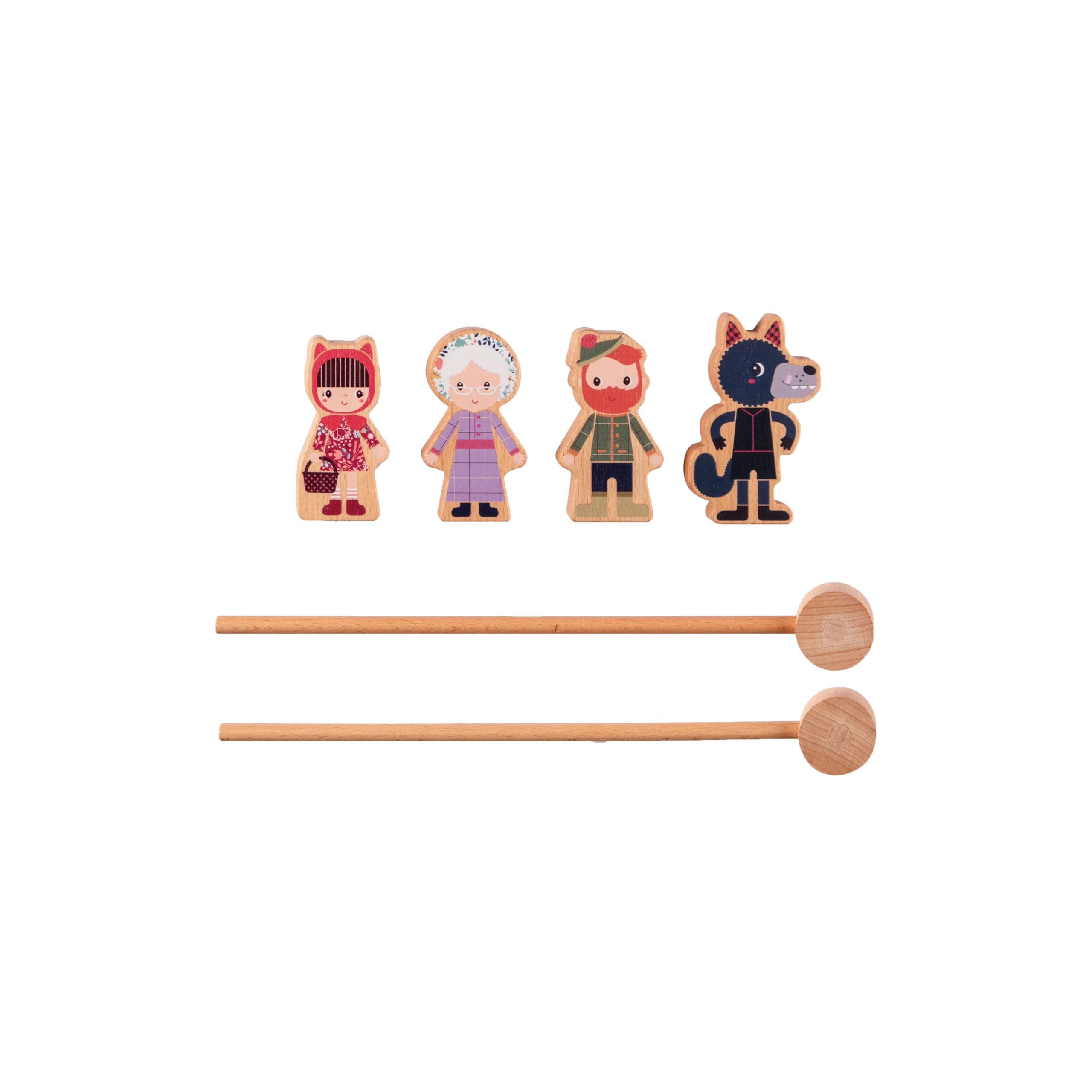 LILLIPUTIENS - Teatro Magnetico - Gioco interattivo sul Tema di Cappuccetto Rosso - Favorisce l’immaginazione, la motricità fine e Le capacità Narrative - Giocattolo in Legno - 83406