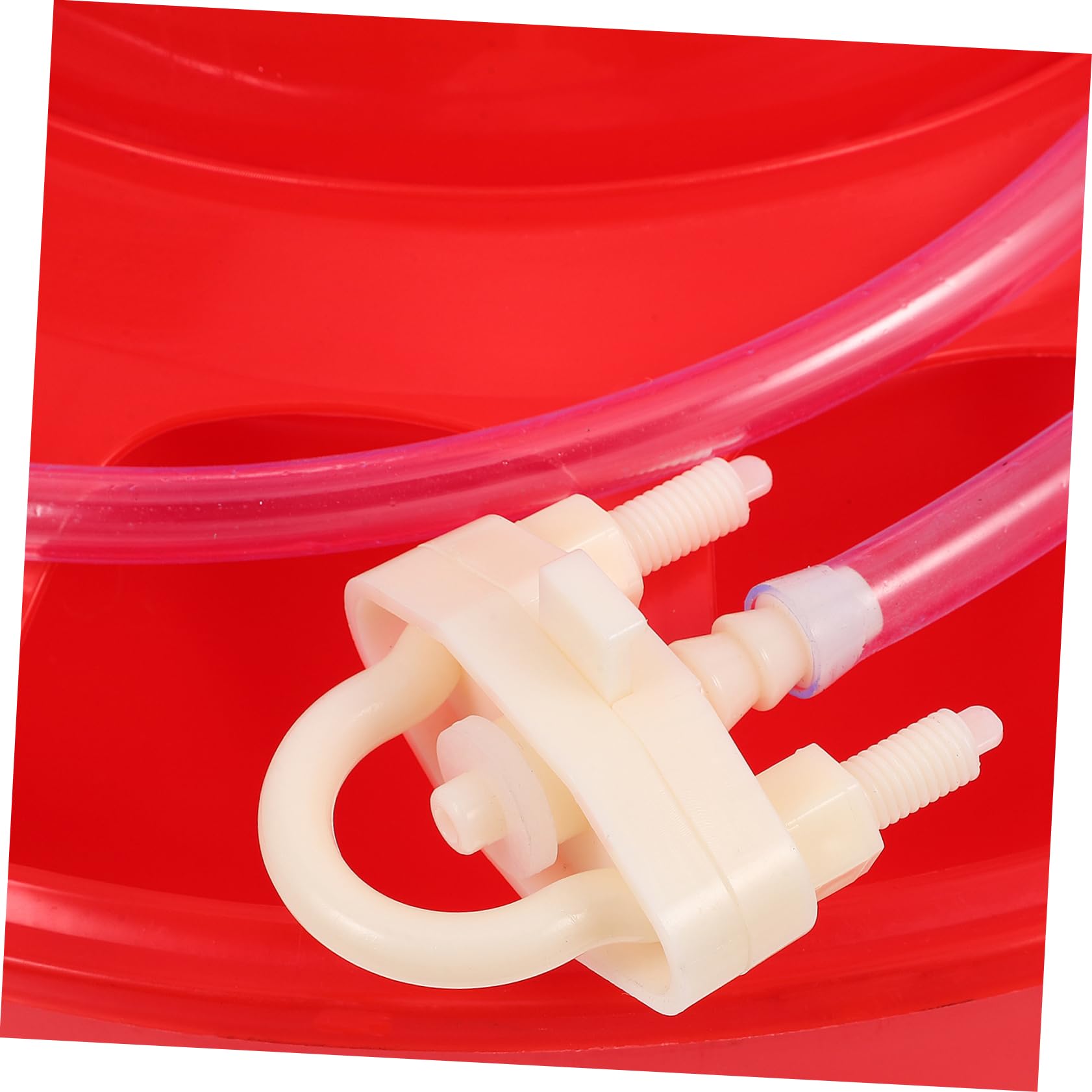 Toyvian Abbeveratoio Automatico per Pollame e Pappagalli in Pp Rosso Design Unico, Materiale Stabile e Facile da Pulire, per Negozi di Animali e Zoo