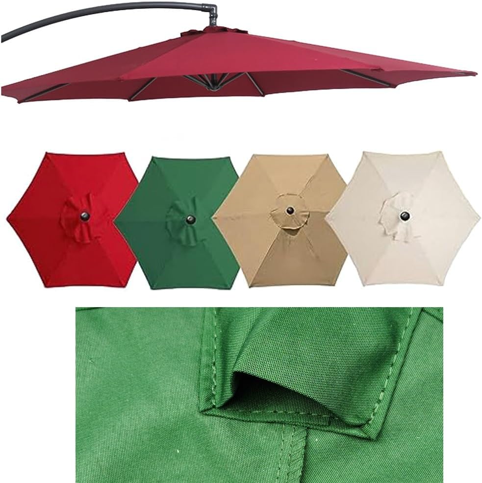 Patio Umbrella Replacement Canopy Market Table Parasol Cover with 8 Ribs for Outdoor/Beach/Garden (Canopy Only) (F 2.7m(9ft))