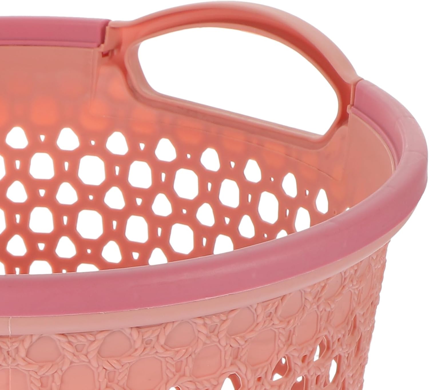 Luxshiny Flexible Laundry Basket, Plastic Hamper Dirty Clothes Hamper Toy Bin Portable Round Bin with Carry Handles for Clothes Bedroom Storage