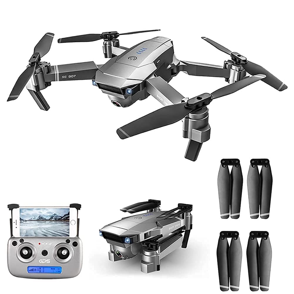 4K EIS Drone with UHD Camera for Adults, Easy GPS Quadcopter for Beginner with 18 Mins Flight Time, Brushless Motor, 5Ghz FPV Transmission, Auto Return Home, Follow Me And Anti-Sh