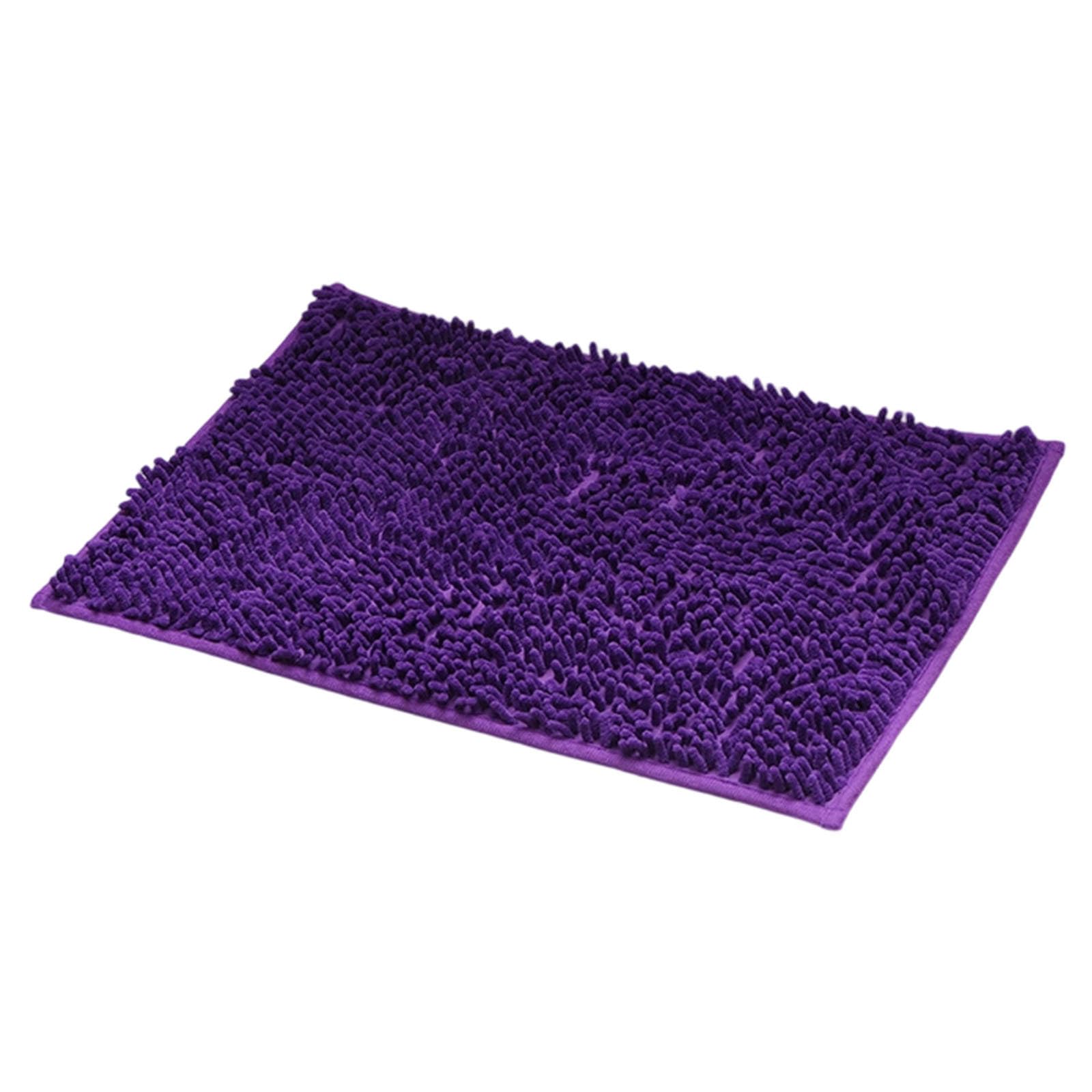 Bathroom Rugs 32 X 20 Soft Shaggy Chenille Non-Slip Washable Absorbent Bathroom Mat Plush Rubber Backing Thick Quick