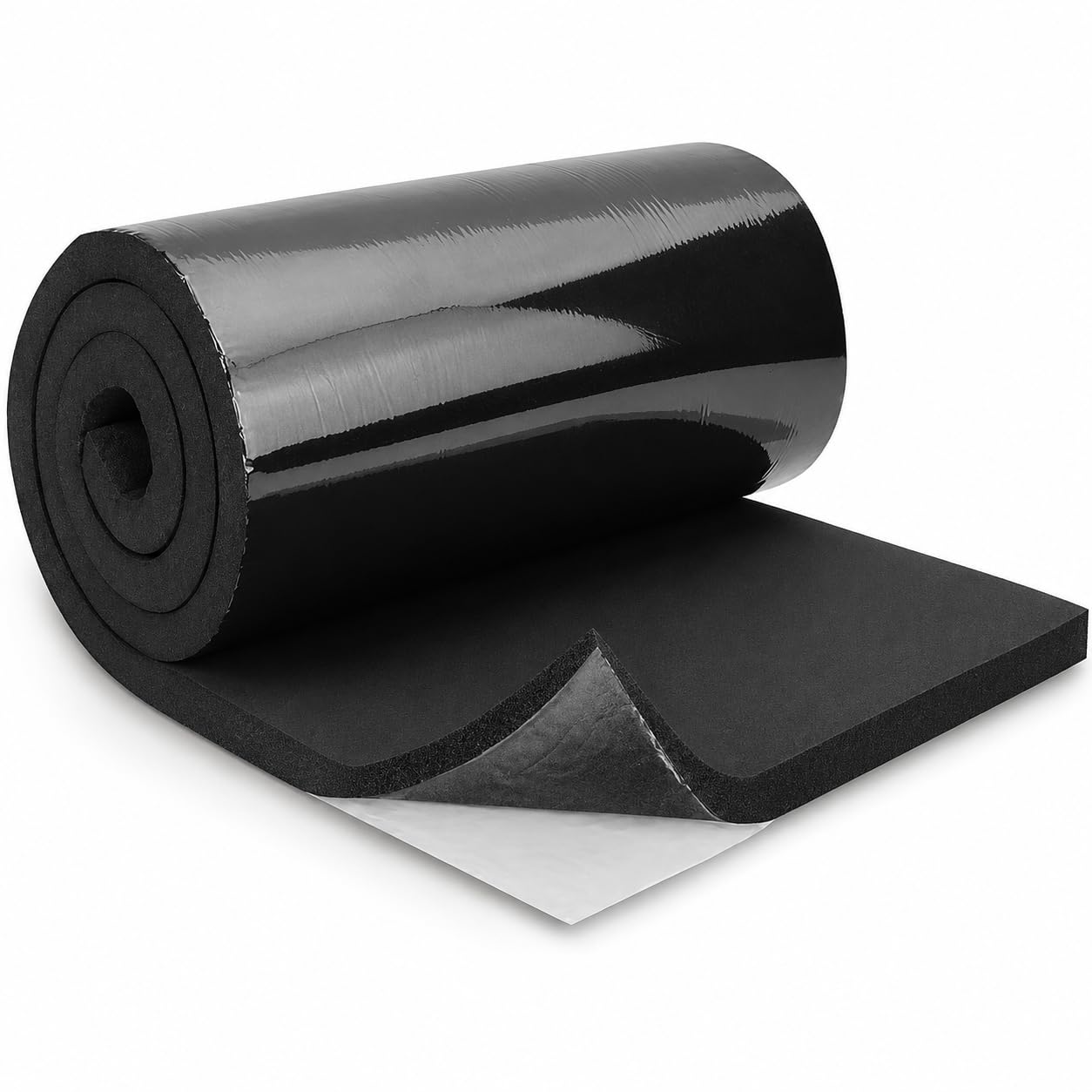 Tappetino isolante per auto, 20 mm, 150 x 30 cm, autoadesivo, ignifugo e resistente all'umidità, isolamento auto, impermeabile, isolamento acustico per cofano, porta, bagagliaio